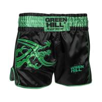 TBSG-6621 Шорты для тайского бокса GARUDA черно-зеленые(0)