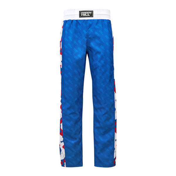 KBT-2089K Кикбоксерские брюки детские синие(1)