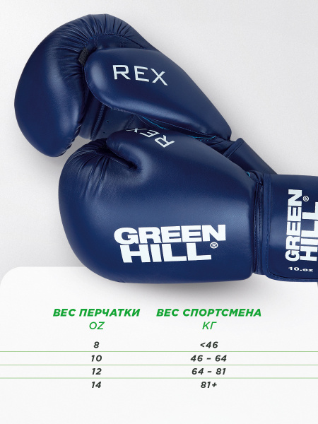 BGR-2272 Боксерские перчатки REX синие(4)