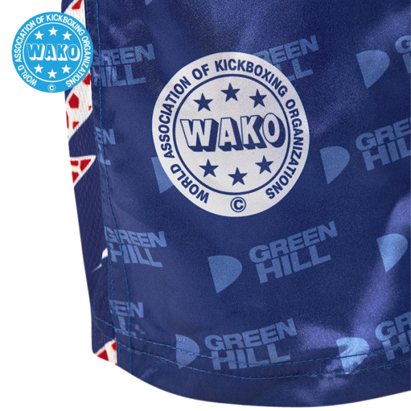 KBT-3628w Брюки для кикбоксинга WAKO синие(1)