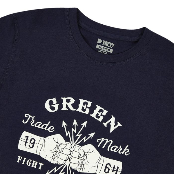 TSB-10431 Футболка GREEN HILL FIGHT WEAR 1964 темно-синяя(3)