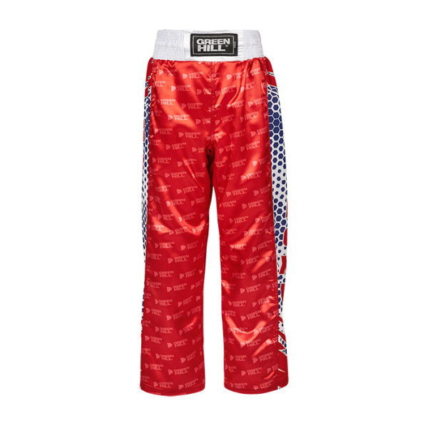 KBT-4058 Брюки для кикбоксинга красные(3)