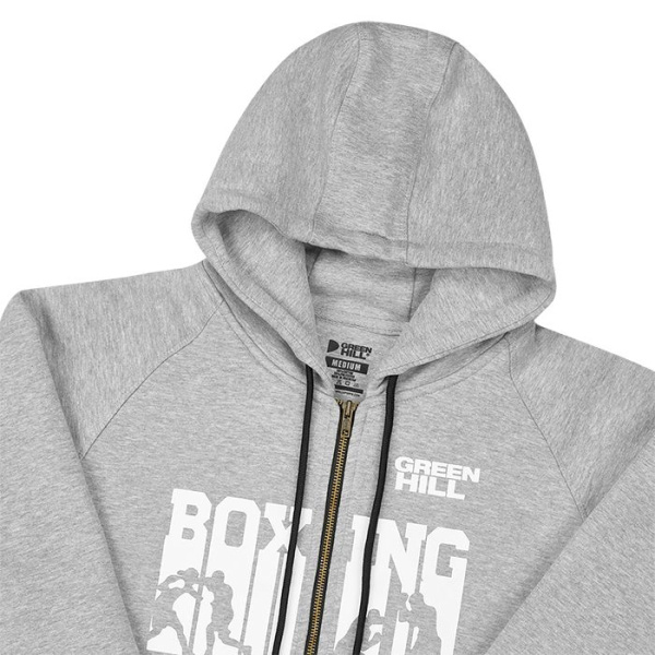 FH-10274A Толстовка на молнии BOXING серая(2)
