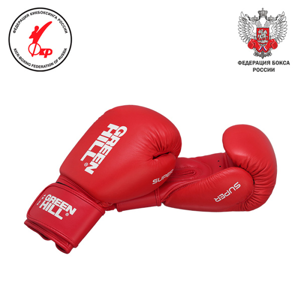 BGS-2271LR Боксерские перчатки SUPER красные(3)