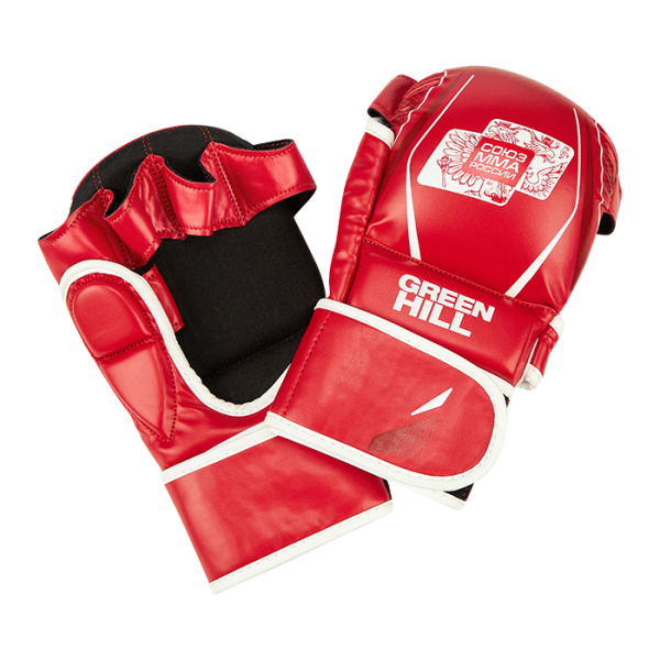 MMI-603MMAU Перчатки СОЮЗ MMA РОССИИ красные(2)