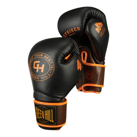700_THBGTR-024 бокс перчатки Striker черныйоранжевый 12oz (1)