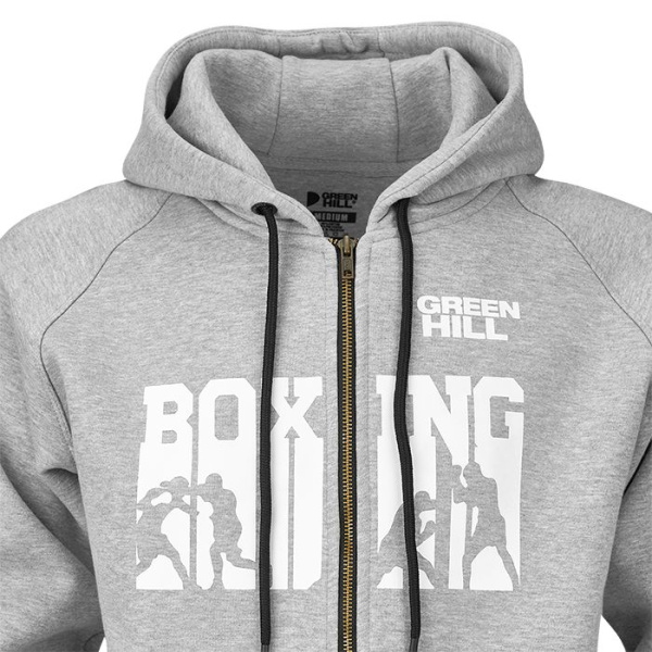 FH-10274A Толстовка на молнии BOXING серая(1)