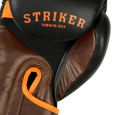 THBGTR-024 боксерские перчатки STRIKER черный оранжевый(6)