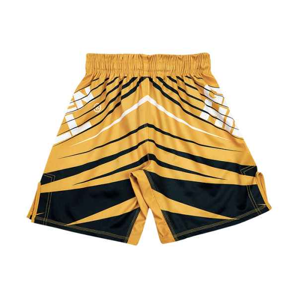 MMI-4022 Шорты MMA SHORT IMMAF черно-золотой(2)