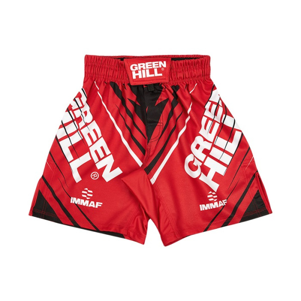 MMI-4022w Шорты MMA SHORT IMMAF женские черно-красные(1)