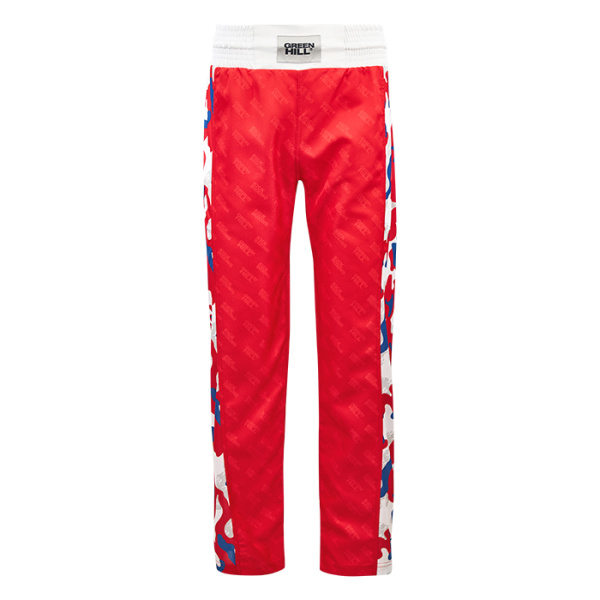 KBT-2089 Брюки для кикбоксинга красные(10)