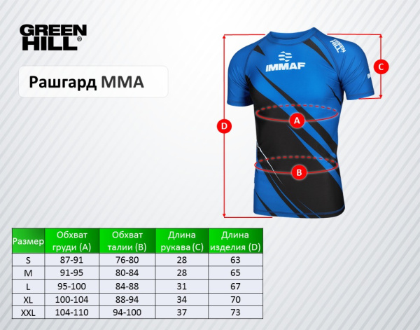 RGI-4021 Рашгард RASH GUARD IMMAF синий(0)