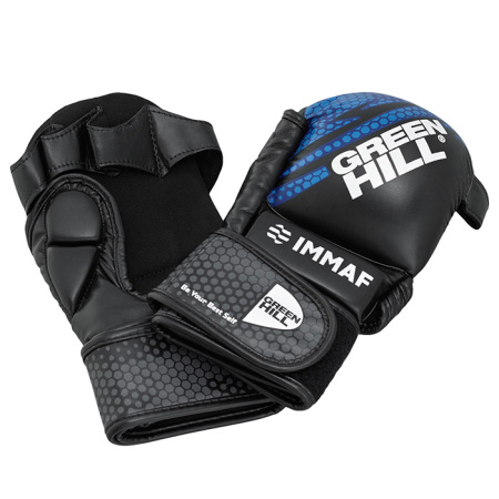 MMI-602 Перчатки MMA IMMAF черно-синие(2)