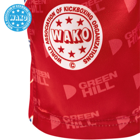 KBT-3628w Брюки для кикбоксинга WAKO красные(1)