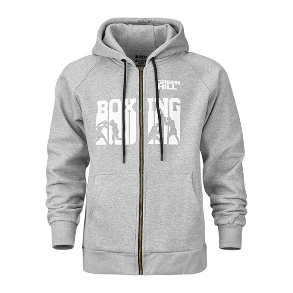 FH-10274A Толстовка на молнии BOXING серая(3)