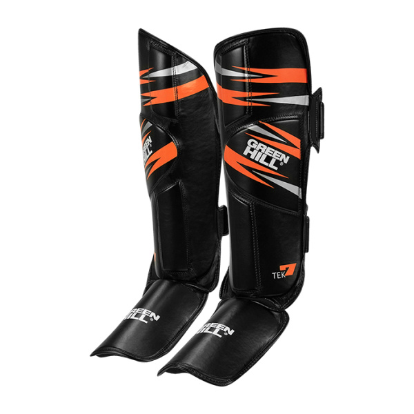 SIS-2107 Защита голень-стопа TEK7 черно-оранжевая(3)