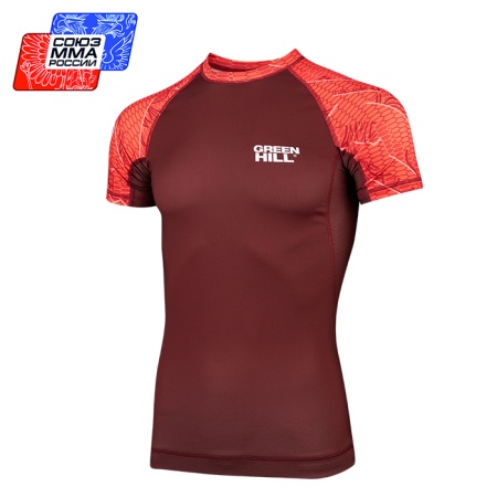 RGR MMU-034    red Рашгард СОЮЗ ММА logo