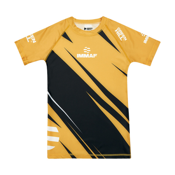 RGI-4021w Рашгард RASH GUARD IMMAF женский черно-золотой(1)