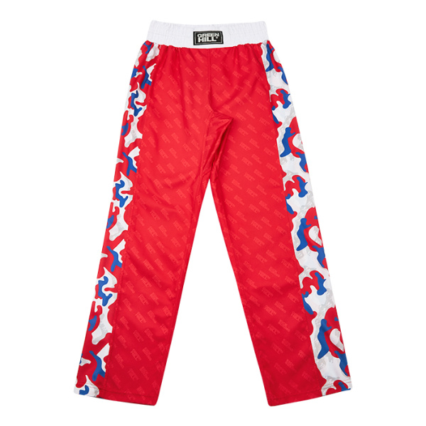 KBT-2089K Кикбоксерские брюки детские красные(3)