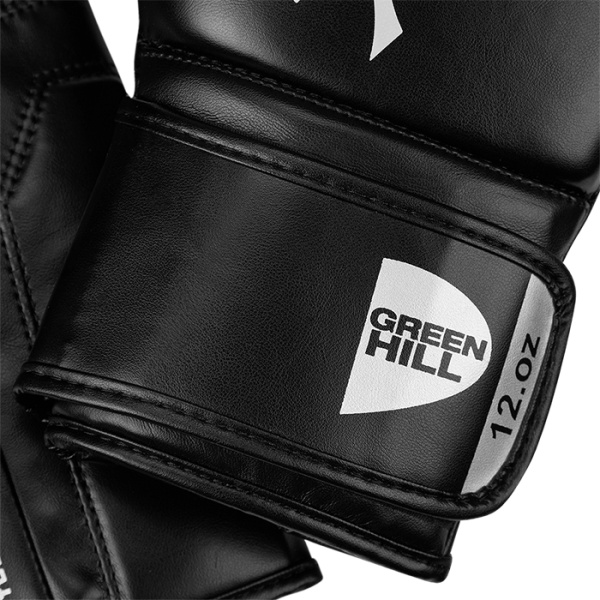 BGU-2308 Боксерские перчатки UNIQUE черно-серебристые(3)