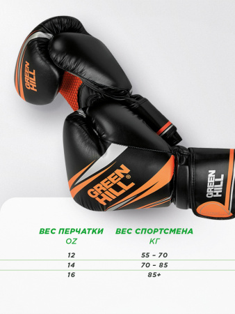 BGT-2279 Перчатки боксерские TEK7 черно-оранжевые(5)