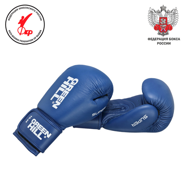 BGS-2271LR Боксерские перчатки SUPER синие(3)