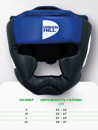 HGP-9015 Боксерский шлем POISE черно-синий(4)