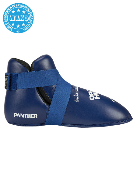KBSP-3076w Кикбоксерские футы PANTHER WAKO синие(1)