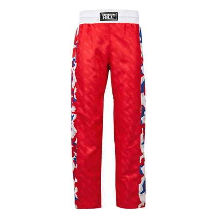 700_KBT- 2089 брюки для кикбоксинга красные xl (1)