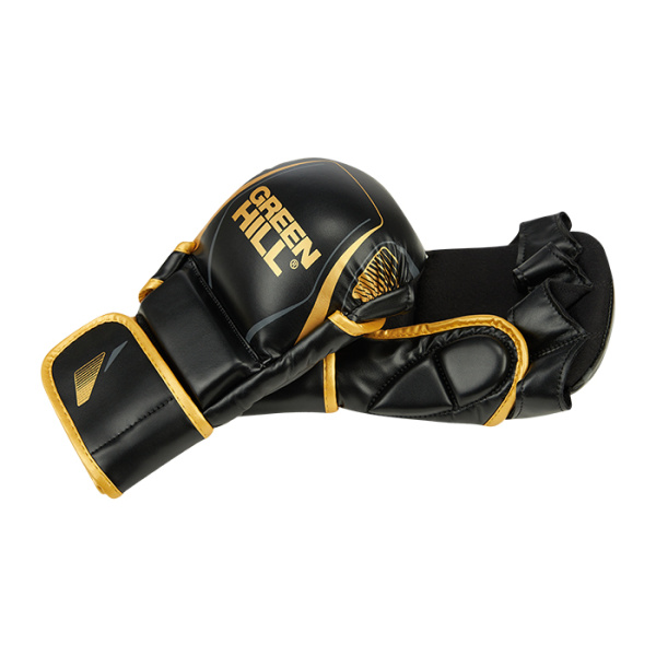 MMI-603GH Гибридные перчатки для MMA черно-золотые(0)