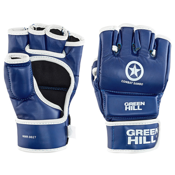 MMR-0027cs Перчатки COMBAT SAMBO синие(1)