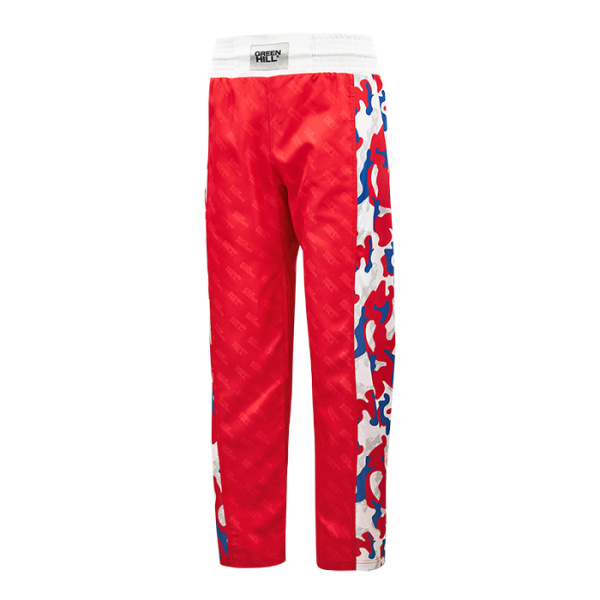 KBT-2089 Брюки для кикбоксинга красные(11)