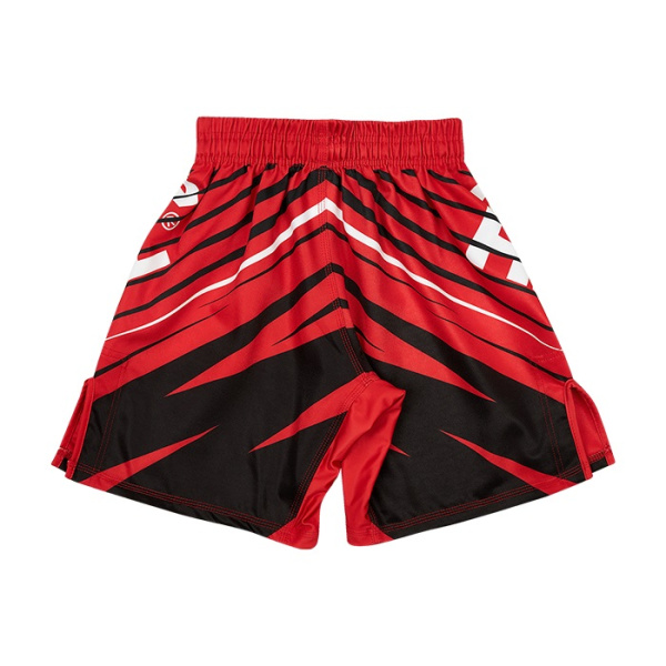 MMI-4022w Шорты MMA SHORT IMMAF женские черно-красные(3)