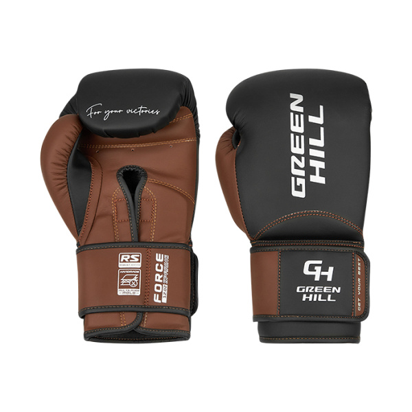 CNBGKT-980 Боксерские перчатки Force TRAINING Чёрно-коричневые(1)