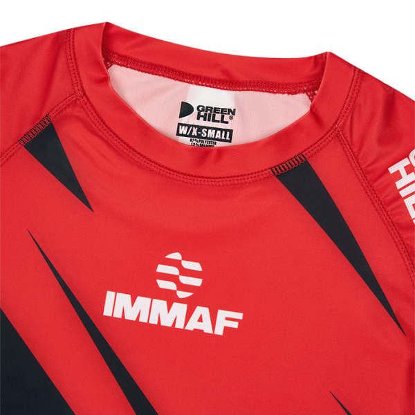 RGI-4021w Рашгард RASH GUARD IMMAF женский черно-красный(2)