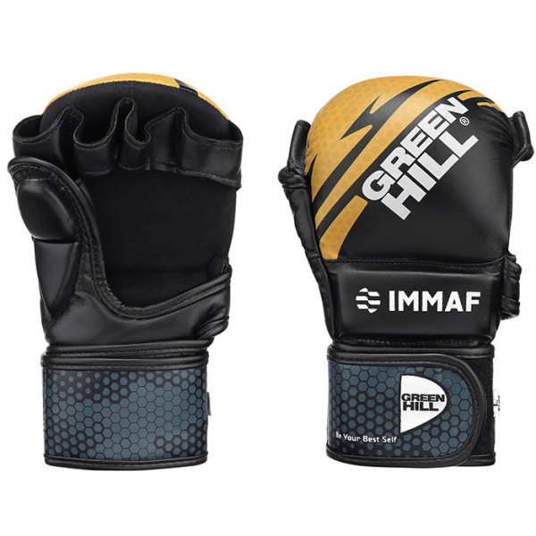 MMI-602 Перчатки MMA IMMAF черно-золотистые(0)