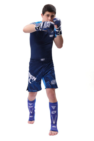MMI-603MMAU Перчатки СОЮЗ MMA РОССИИ синие(6)
