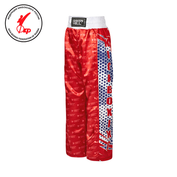 KBT-4058 Брюки для кикбоксинга красные(1)