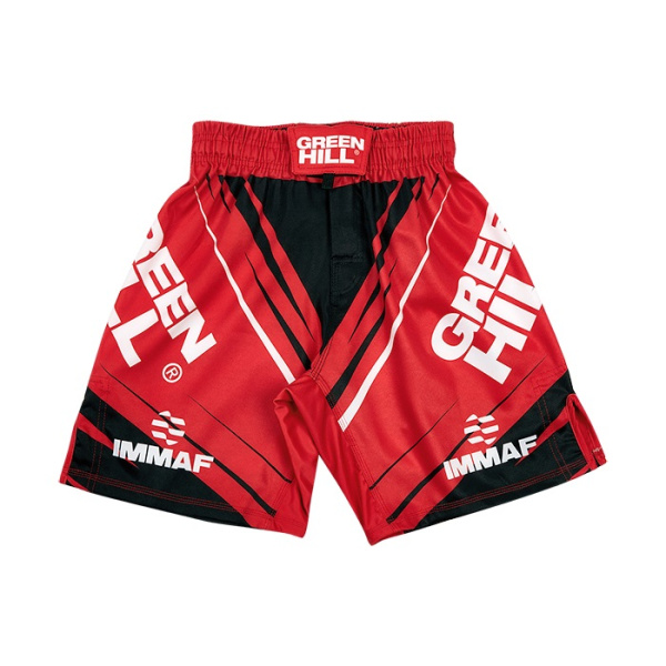 MMI-4022 Шорты MMA SHORT IMMAF красные(1)