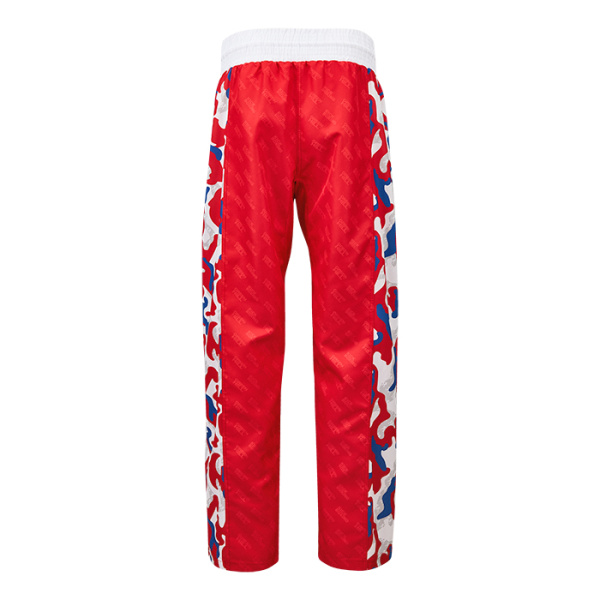 KBT-2089K Кикбоксерские брюки детские красные(2)