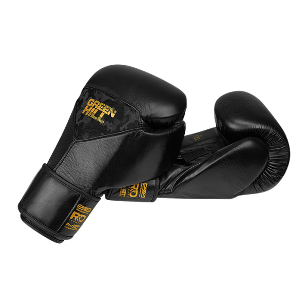 BGPP-2021-0070 Боксерские перчатки Power Padded Training, чёрно-золотые(1)