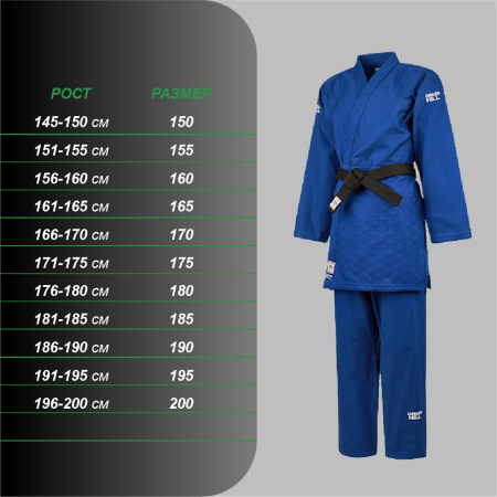 JSS-10212EU7 Кимоно Дзюдо SUPER одобрено IJF синее 2024(15)