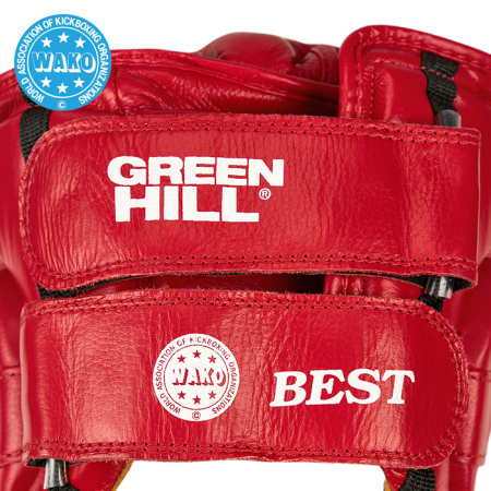 HGB-4016w Кикбоксерский шлем BEST WAKO красный(1)