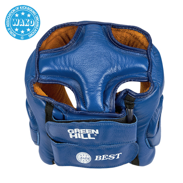 HGB-4016w Кикбоксерский шлем BEST WAKO синий(2)