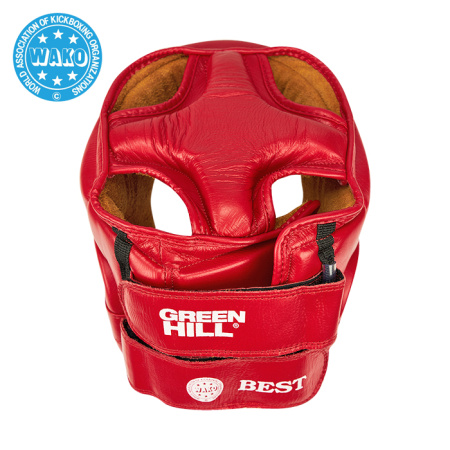 HGB-4016w Кикбоксерский шлем BEST WAKO красный(2)