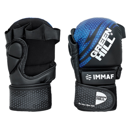 MMI-602 Перчатки MMA IMMAF черно-синие(1)
