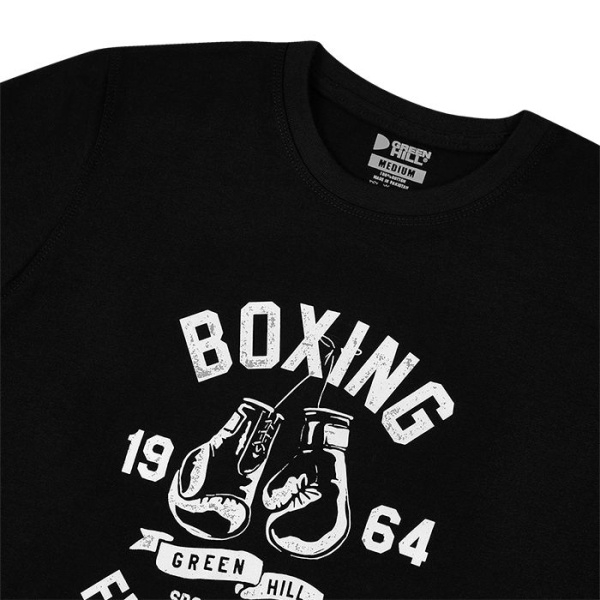 TSB-10434 Футболка GREEN HILL BOXING FIGHT HARD черная(3)