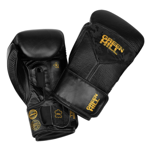 BGPP-2021-0070 Боксерские перчатки Power Padded Training, чёрно-золотые(4)