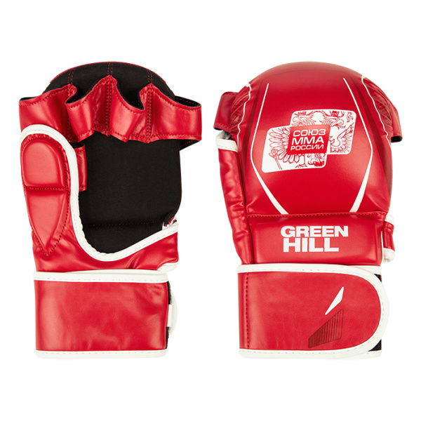 MMI-603MMAU Перчатки СОЮЗ MMA РОССИИ красные(1)
